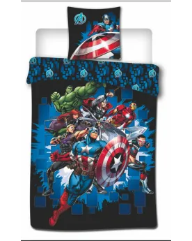HOUSSE DE COUETTE AVENGERS  Housse : 140 x 200 cm + 1 taie. 100 % p...