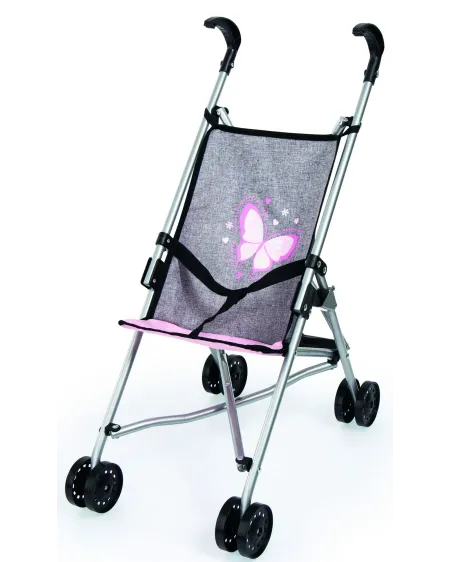 POUSSETTE CANNE GRISE PAPILLON ROSE 55CM H 55 cm à la poignée. BYR... POUSSETTE CANNE GRISE PAPILLON ROSE 55CM H 55 cm à la poignée. BYR...