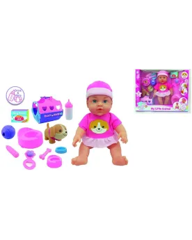 COFFRET BEBE 31 CM + CHIEN ET PIPI ACC  Bébé de 31 cm et son chien ...