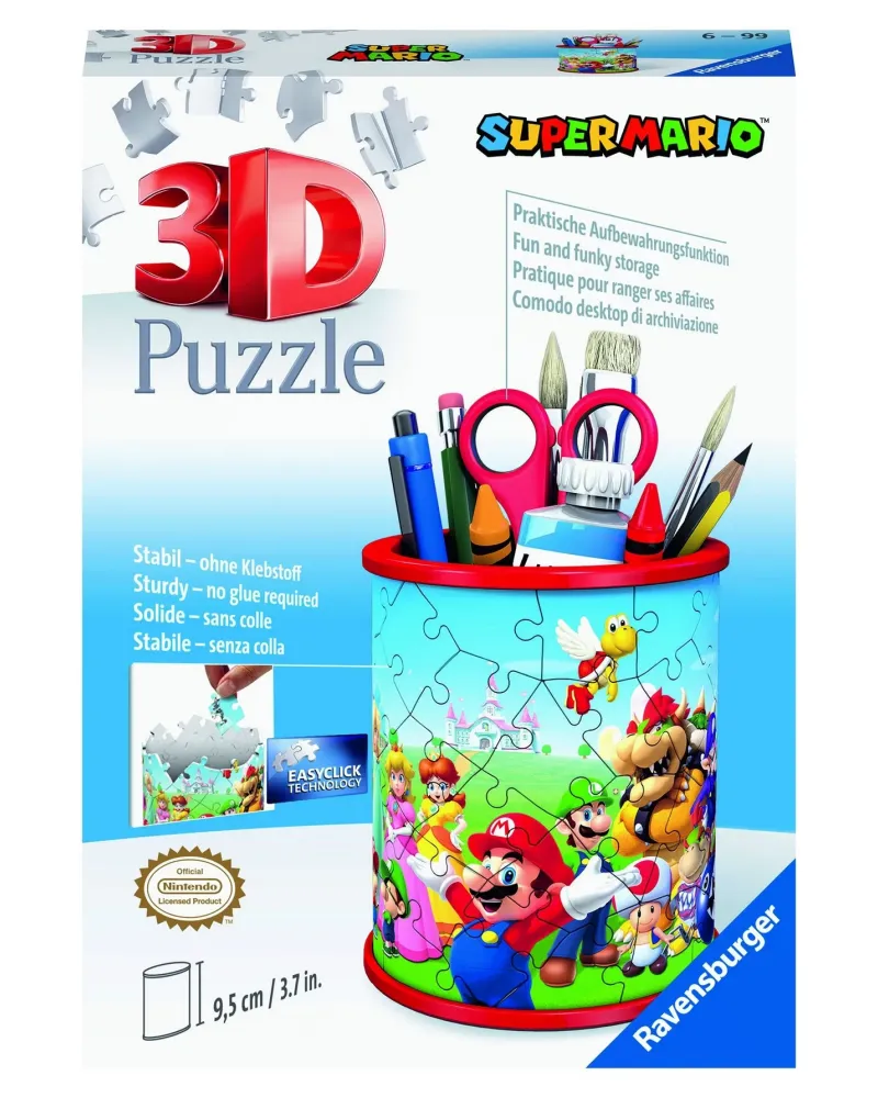 PUZZ. 3D POT A CRAYONS MARIO  Pièces pliables. RAV112555 RAVENSBURG...