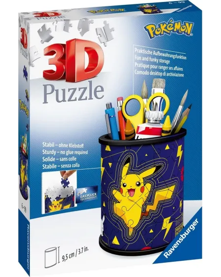 PUZ.3D POT A CRAYONS POKEMON 57 pièces pliables. RAV112579 RAVENSB... PUZ.3D POT A CRAYONS POKEMON 57 pièces pliables. RAV112579 RAVENSB...
