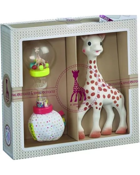 SOPHIE + HOCHET MARACAS + SAC CADEAU Comprend : Sophie la girafe e... SOPHIE + HOCHET MARACAS + SAC CADEAU Comprend : Sophie la girafe e...