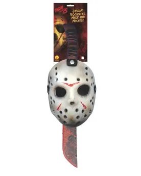 KIT MASQUE + MACHETTE VENDREDI 13  -50.00% appliqué lors de la fina...