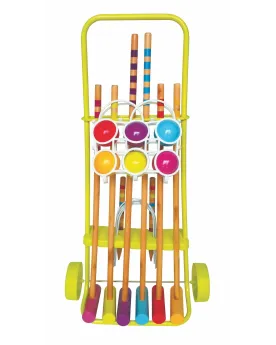 CROQUET 6 JOUEURS CHARIOT METAL  Chariot en métal. ALO5004 ALOYA Âg...