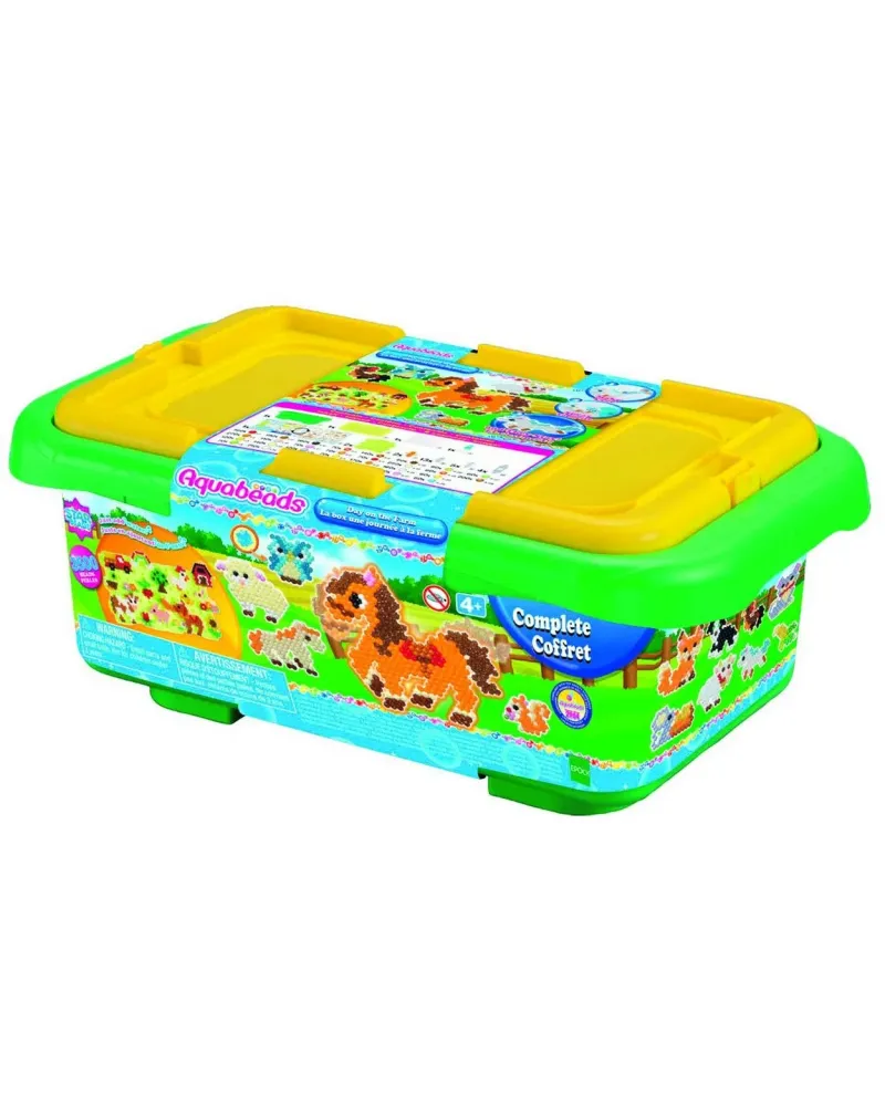AQUABEADS LA BOX UNE JOURNEE A LA FERME  Crée tes animaux et tes dé...
