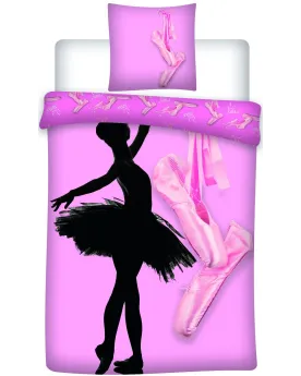 HOUSSE DE COUETTE BALLERINE  Housse : 140 x 200 cm + 1 taie. 100 % ...