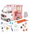 AMBULANCE Pour poupées de 46 cm. 26 accessoires dont certains à fon...