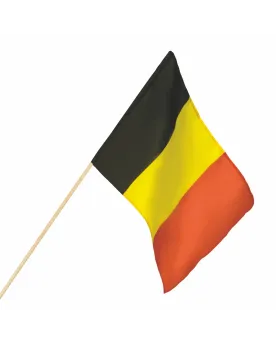 DRAPEAU A MAIN BELGIQUE 30X 45CM  A main. 30 x 45 cm. BLD61909  Âge...