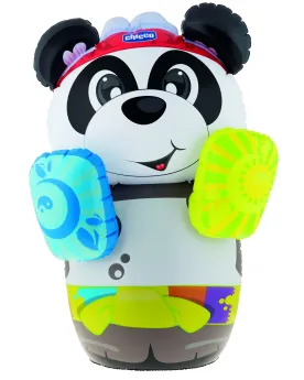 FIT&FUN BOXING PANDA + SONS 91CM  Un panda gonflable de 91 cm sur b...