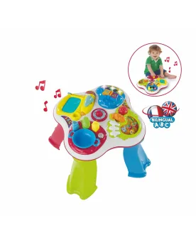 TABLE D ACTIVITES HOBBY L/S  4 espaces de jeu, des objets amovibles...