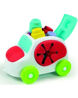 CLEMMY VOITURE + BLOCS  Avec différentes matières sur chaque face. ...