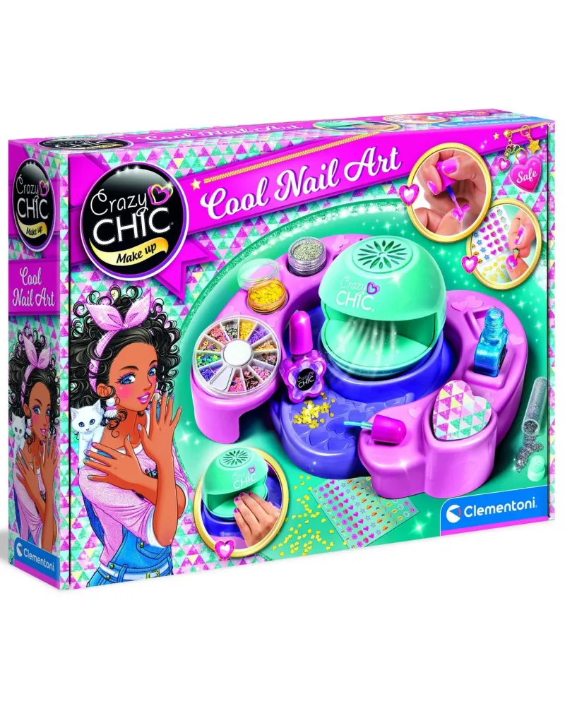 CRAZY CHIC MACHINE A ONGLES  Inclus : plan de travail, vernis, sèch...