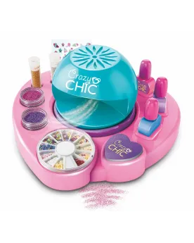 CRAZY CHIC MACHINE A ONGLES  Inclus : plan de travail, vernis, sèch...