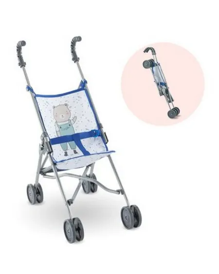 POUSSETTE CANNE BLEUE DOUBLE ROUES 63CM   COR140730 COROLLE Âge Min...