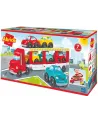 ABRICK LE TRANSPORTEUR + 6 VEHICULES  6 véhicules inclus. ECF3289 E...