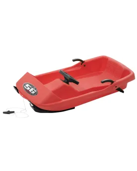 LUGE BOB VOLANT N56 FREINS ROUGE/NOIR  Avec volant, 2 patins et 2 f...