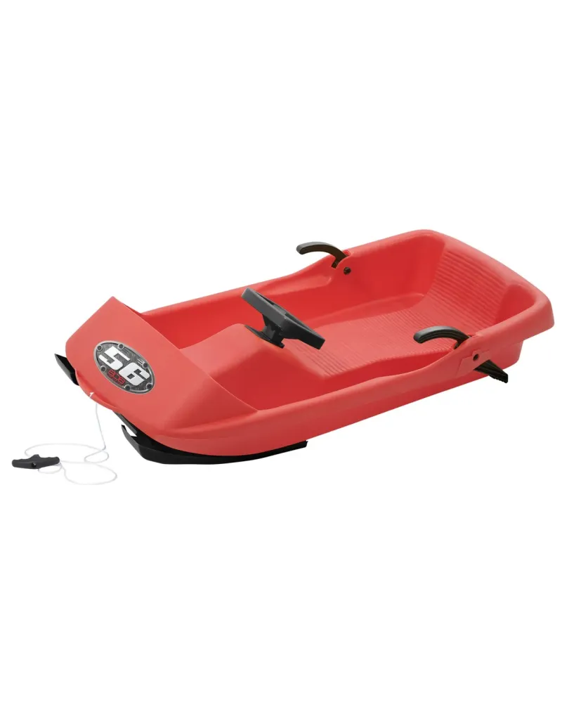 LUGE BOB VOLANT N56 FREINS ROUGE/NOIR  Avec volant, 2 patins et 2 f...