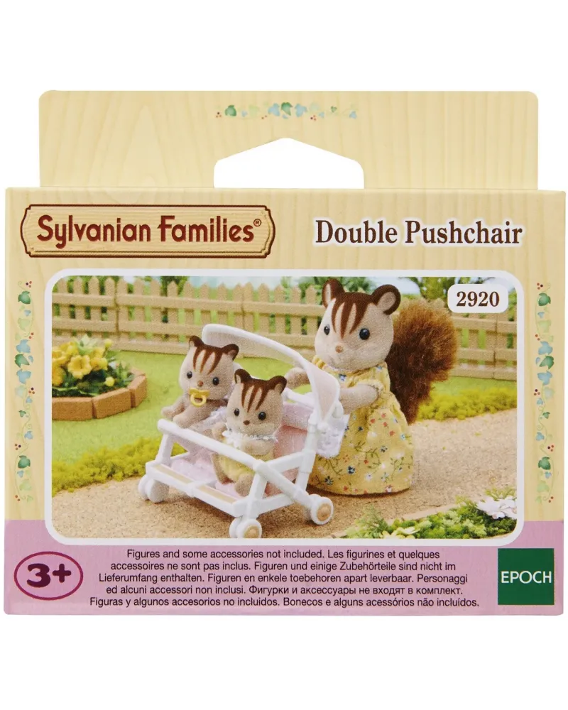 POUSSETTE DOUBLE  Ce set comprend 1 poussette double munie d'un par...