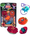 BLISTER 2 TOUPIES + LANCEUR DRACCO SPIN  2 toupies personnalisables...