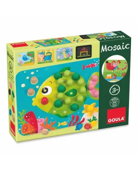 MOSAIQUE 6 FICHES + 60 PIONS EN BOIS  Complète les différentes imag...