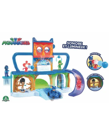 PJMASKS QUARTIER GENERAL  3 niveaux. Avec vision rouge, portes qui ...