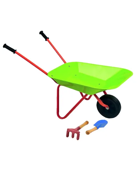 BROUETTE METAL + 2 ACC.  1 brouette métallique et 2 outils. IMA2192...
