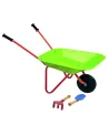 BROUETTE METAL + 2 ACC.  1 brouette métallique et 2 outils. IMA2192...