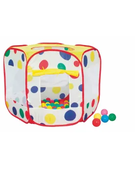 MAISON HEXAGONALE 90X90X70 + 100 BALLES  100 balles incluses. 90 x ...