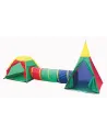 TENTE 100X100X135+TUNNEL180X46+DOME  Longueur : 392 cm. IPL8703  Âg...
