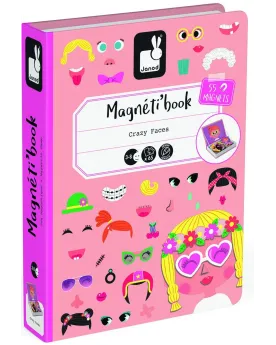 MAGNETI'BOOK CRAZY FACES FILLES  Contient 10 cartes et 55 magnets. ...