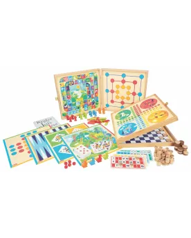 COFFRET BOIS 150 JEUX CLASSIQUES 150 règles. Jeux en bois : petits ...