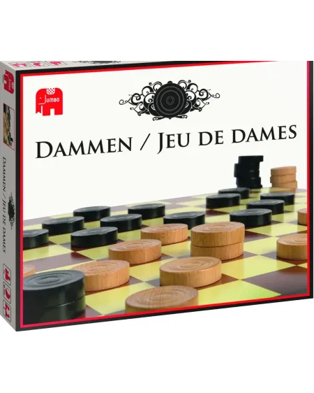 JEU DE DAMES  Pièces en bois. JUM12200 JUMBO Âge Minimum: 7A -Âge M...
