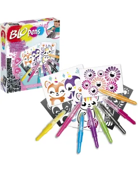 BLOPENS SET D'ACTIVITES KAWAI  8 feutres dans lesquels tu souffles ...