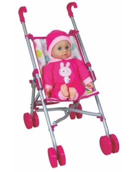 BEBE 36CM + POUSSETTE CANNE  Bébé 36 cm inclus. LIS12614 LISSI DOLL...