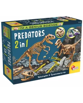 I'M A GENIUS KIT T-REX ET VELOCIRAPTOR  2 blocs à creuser pour mett...