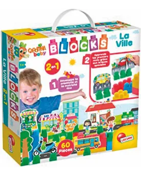 CAROTINA 60 BABY BLOCKS LA VILLE 2 EN 1  Joue, construis et apprend...