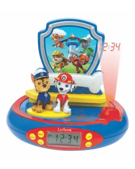 PAW PATROL RADIO REVEIL PROJECTEUR  Projette l'heure au plafond, pe...