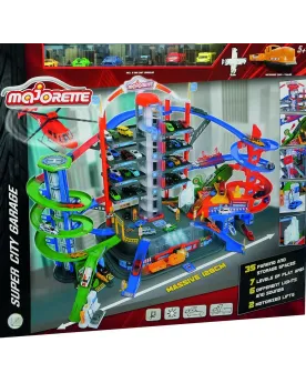 MAJORETTE SUPER CITY GARAGE  7 niveaux de jeu, 2 ascenseurs motoris...
