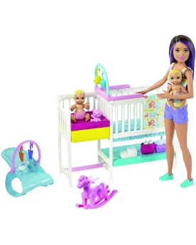 BARBIE SKIPPER CHAMBRE JUMEAUX  Elle s'occupe des jumeaux, les lang...