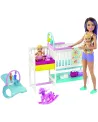 BARBIE SKIPPER CHAMBRE JUMEAUX  Elle s'occupe des jumeaux, les lang...