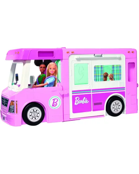 BARBIE CAMPING CAR 3 EN 1 Débloquez lavant du camping-car pour le ...