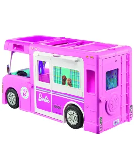 BARBIE CAMPING CAR 3 EN 1 Débloquez lavant du camping-car pour le ...