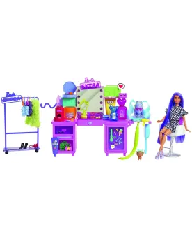 BARBIE EXTRA PLAYSET COIFFEUSE  Barbie pourra s'apprêter devant cet...