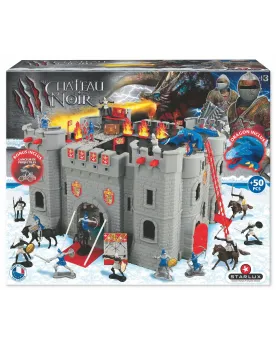 CHATEAU MEDIEVAL + CHEVALIERS CATAPULTE  Inclus : des chevaliers, u...