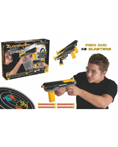 2 REVOLVERS PAINTBALL  Comprenant 2 pistolets, 4 chargeurs de 10 bi...