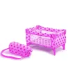 LIT DE VOYAGE 423 A POIS ROSE  54 x 32 cm. Sac de transport inclus....