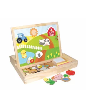 2 EN 1 TABLEAU CRAIE/BLC 35X28 + 20 MAGN  1 face craie, 1 face déco...