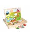 2 EN 1 TABLEAU CRAIE/BLC 35X28 + 20 MAGN  1 face craie, 1 face déco...