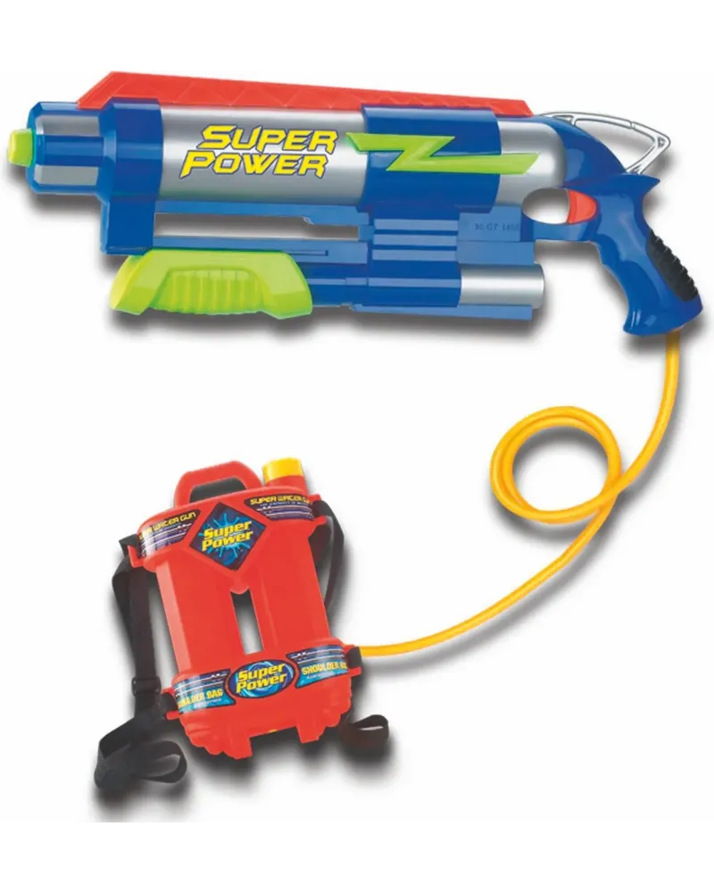 WATER GUN SUPER POWER RESEVOIR A DOS  Mets le réservoir d'eau sur t...