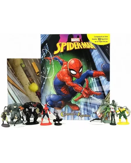 COFFRET COMPTINES ET FIGURINES SPIDERMAN  1 livre, des figurines et...